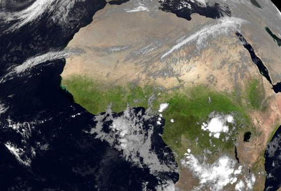 Mapa satélite África